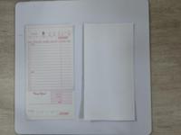 Bloc de commandes de restaurant et d'hôtel en deux exemplaires pour serveurs, avec feuilles agrafées pour noter les commandes de plats, bloc de cuisine et feuille de factures client