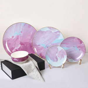 <span class=keywords><strong>2021</strong></span>ขอบทองพรรคบนโต๊ะอาหารจานแต่งงานเป็นกลุ่มที่ดีที่สุดสีขาวกระดูกจีนชุดอาหารค่ำ - Product Image 3