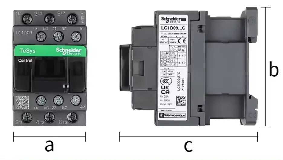 Contacteur AC LC1D09 LC1D12 LC1D18 LC1D25 LC1D32 LC1D38 LC1D50 LC1D65 LC1D80 LC1D95 Schn eider Électrique