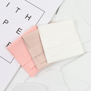 Popular Luxury 8x8cm Microfiber Jewelry Pouch Small <b>Gift</b> Microfiber <b>Envelope</b> Bag for Premium Jewelry Packaging & Display - Product Image 3