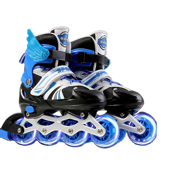 Kids Inline Skates Professional Roller Skating Shoes Sliding Free Roller