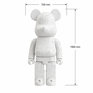 Moderna Figura Decorativa de Oso de Travertino Tallada a Máquina, Color Beige, para Exhibición en Interiores del Hogar - Product Image 4