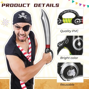 Espadas Inflables de PVC, Hachas Piratas, Escudos, Motosierras, Armas, 12 Piezas para Carnaval, Halloween, Cumpleaños, Cosplay, Fiesta - Product Image 3