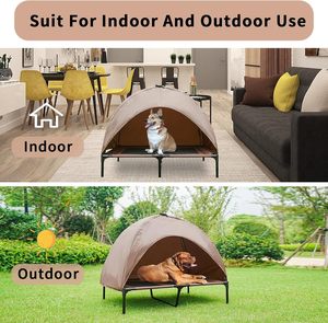 Erhöhtes Abnehmbares Haustierbett <span class=keywords><strong>30</strong></span> UV-Beständig & Wasserdicht Hundebett mit Überdachung Atmungsaktives Schattenzelt für Hunde und Katzen - Product Image 3