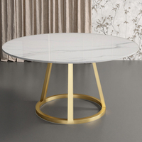 Vente Directe Usine Chaises en Velours 4 et 6 Places, Table à Manger Ronde Rotative à Plateau en Marbre et Ensemble de Chaises pour Maison et Hôtel
