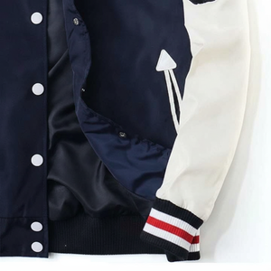 OEM personalizado bordado Chenille parches High Street Style hombres chaqueta de lana con cuello alto para el invierno - Product Image 1