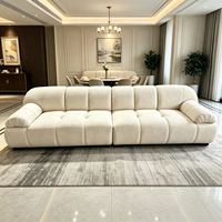 Samt Dreisitzer-Ecksofa-Set Modulares Modernes Handgefertigtes Feder-Baumwoll-Gefülltes Wohnzimmer-Apartment-Puffsofa für Zuhause und Büro