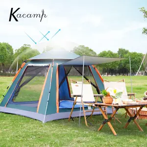 Kaufen Sie 30 Sekunden Instant Pop-up tragbare klappbare grüne Outdoor-Zelt einzigartige Stretch Doppels chicht große Moskito netz Mesh Innen zelt