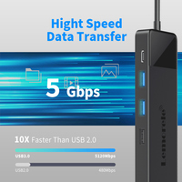 TC100 Hub USB Tipe C ke HDMI ganda, Hub USB 3.0 VGA 3.5MM 1000M RJ45 kecepatan tinggi 13 in 1 dengan Slot kartu TF PD SD 100W