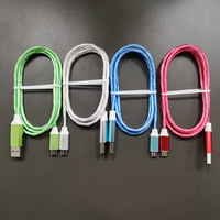 Câble USB Micro LED Flexible en PVC, Câble de Charge Rapide Multi-Connecteurs pour Smartphone, Idéal pour les Voyages et les Cadeaux