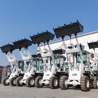 Mini tracteur 4x4 très bon marché avec chargeur frontal et pelleteuse pelleteuse pelleteuse avec prix d'un an de garantie