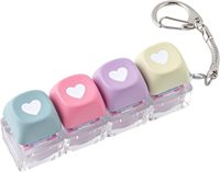 LOW MOQ OEM DYE Printing Customize Keycaps Designs Fidget Clicker Keychain Fidget Toy