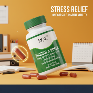 로제아 로디올라 500mg 성인용 캡슐 스트레스 지원 정신 명료함 자연 에너지 지원 면역 기능 식이 보충제 60 - Product Image 3