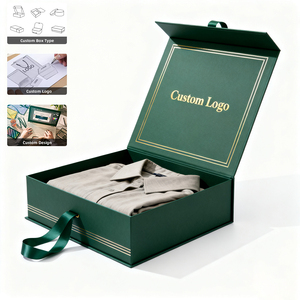 Recyclable Handmade Custom Design Rectangle Gift Box Packaging Handmade Clothing Apparel <b>Magnetic</b> Rigid Box - Product Image 1
