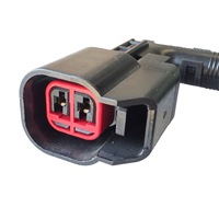 Conector de Sensor ABS Sellado de 2 Vías GT 150, Conector Hembra en Ángulo Recto de 2 Vías 3M5T-14N003-FA con TPA Rojo