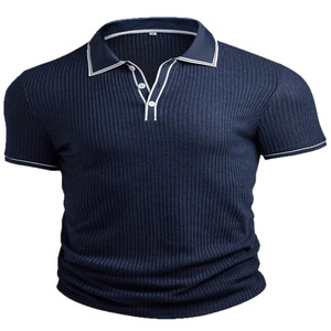 Nueva Camisa de Manga Corta para Hombre, Bordada, a Rayas, Transpirable, de Alta Elasticidad, para Verano - Product Image 5