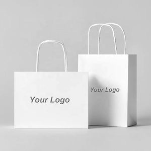 Bolsas de Papel Kraft Biodegradables ZJPACK con Asas Retorcidas, Bolsas de Compras para Envasado de Alimentos con Logotipo Personalizado Impreso - Product Image 4