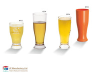 Classique en plastique incassable boisson bière verre à boire taille différente artisanat bière pinte tasses en verre
