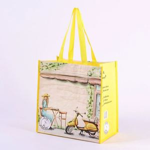 Sac en PP tissé laminé personnalisé avec logo, impression couleur, sac de shopping écologique - Product Image 4