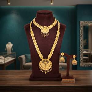 Wholesale Forming 14K 18K 24K Gold Filled Combo Necklaces Set, Fashion Jewelry Set, Traditional & Wedding Long Combo Jewelry Set - Product Image 4