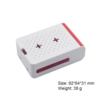 Boîtier pour Raspberry Pi 4B avec ventilateur de refroidissement anti-éblouissement Boîtier de protection en ABS Installation facile