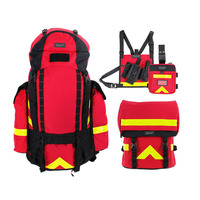 Sac à dos de secours en nylon 80L 1050D pour équipe de secours en montagne, commandant de brigade de pompiers, haute visibilité