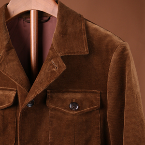 Người Đàn Ông Của Giản Dị Rắn Màu Len Áo Khoác Thoáng Khí Odm Cung Cấp Loại Nhuộm Chế Biến - Product Image 4