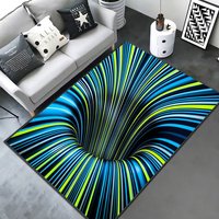 Großhandel Maschinengefertigte Wendbare Geometrische Muster Polyester Stoff Abstrakte Muster Teppiche Wohnzimmer Groß