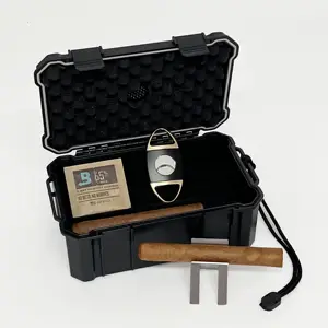 Desktop Cigar Case Box That Can Hold About 10-15 Cigars Travel Cigar Humidor Case With Humidifier