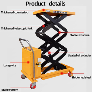 New Steel Hydraulic <strong>Lifting</strong> Platform Trolley <strong>Small</strong> <strong>Scissor</strong> Type Mobile <strong>Electric</strong> Elevator for Retail - Product Image 4