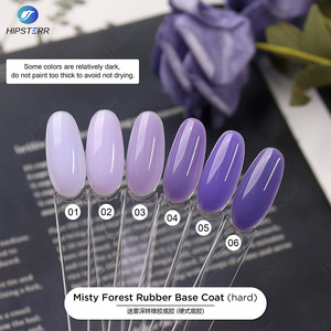 Base Coat Rigide Sans HEMA Prix Usine 15ML Couleur Forêt Brumeuse Base Caoutchouc Gel UV Vernis à Ongles Rigide Avec Logo Personnalisé - Product Image 5