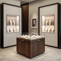 Vitrine d'exposition en bois et verre sur mesure haut de gamme, vitrine de luxe pour montres, bijoux, diamants, comptoir de présentation de bijoux, kiosque