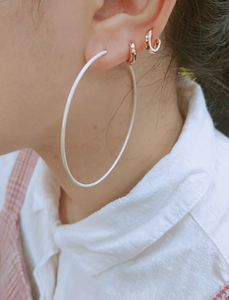 Große 18 Karat vergoldete größte Creolen Damen 925 Sterling Silber Trendy Ohrringe - Product Image 2