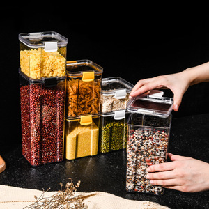 12 упаковок, герметичные контейнеры для хранения пищевых продуктов, без БФА, пластиковые контейнеры для хлопьев с крышками с замком, органайзер для кухни и кладовой - Product Image 5