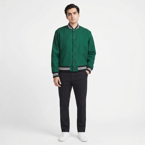 Men's Varsity Jacket High Quality <b>Woolen</b> Stand Collar Custom Color for Winter Wear Men Varsity Jackets - Product Image 1