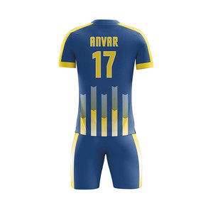 ผู้ผลิตชั้นนำ ผู้จัดจำหน่ายที่ดีที่สุด ชุดยูนิฟอร์มฟุตบอลชายคุณภาพสูง สีและโลโก้ปรับแต่งได้ ผลิตจากโพลีเอสเตอร์ 100% - Product Image 3