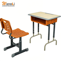 Chaise d'étudiant moderne en plastique robuste avec filet porte-livres sous le siège et crochet à vêtements, colorée, pour la maison, le bureau, l'école, la salle de sport, le salon