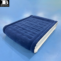 Matelas pneumatique surélevé de qualité supérieure, taille Queen, avec pompe intégrée, lit d'appoint gonflable double haut, oreiller intégré, durable