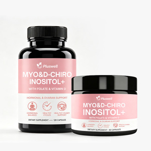 Cápsulas de Mioinositol y D-Chiroinositol al por Mayor, Relación 40:1, Suplemento Dietético Vegano para el Equilibrio Hormonal Femenino con Folato y Vitamina D3 - Product Image 1