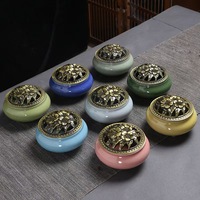 Brûleur d'encens à refoulement en céramique anti-odeur pour bois de santal, parfum d'ambiance pour la maison, hôtels, décorations de Noël, printemps, été, automne