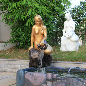 Kunsthars Figuur Model Levensgrote Zeemeermin Sculptuur Buiten Tuin Park Huis Rotstuin Decoratie Zeemeermin Steen Sculptuur - Product Image 2