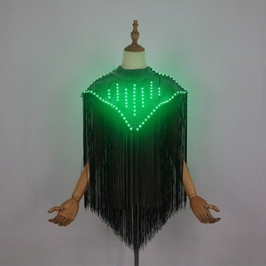 Capa LED Luminosa para Actuaciones en Escenario, Festival de Música Nocturna Fluorescente, Cantante, DJ, Disfraz de Luces Coloridas, Danza Flamenca, Talla Única - Product Image 4
