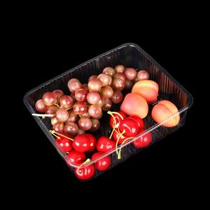 Caja de embalaje de plástico desechable para mascotas, bandeja rectangular transparente para servir frutas, sin cubierta, 220x180x60mm, modelo 2218 - Product Image 6