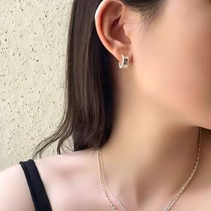 S925 Sterling <b>Silver</b> <b>Stud</b> Earrings Irregular Polka Dot Design Everyday Wear Fine Jewelry - Product Image 2