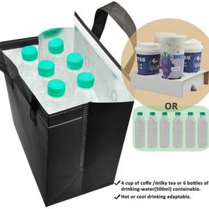 Sac isotherme non tissé robuste pour six packs, avec logo personnalisé, en aluminium, isolation thermique, vente en gros d'usine - Product Image 6
