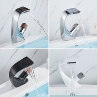 Robinet doré de salle de bains, robinet d'évier chaud et froid robinet de lavabo en laiton mélangeur de lavabo robinet léger de luxe noir de salle de bains Torneira