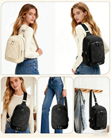 Petite sacoche à bandoulière pour couches avec pochette pour lingettes, mini sac à couches avec matelas à langer portable