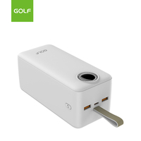 Centrale électrique électronique à câble intégré de grande capacité LCD Digital Wholesale Dual USB Fast Charging PD 20W Power Bank 50000mAh