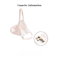 Sac fourre-tout en satin et nylon à double poignée pour femme, léger, pliable, sac à bandoulière style décontracté, couleur unie, sac hobo souple