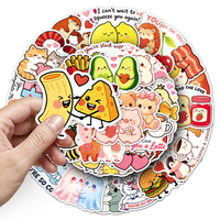50 autocollants en gros, motif cœur irrégulier, étanches, personnalisés, mignons et kawaii, pour journal, cadeau, décoration de tasse